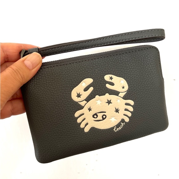 Coach Bags Coach Zodiac Sign Corner Zip Wristlet With Cancer